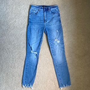 Abercrombie high rise super skinny ankle jeans
